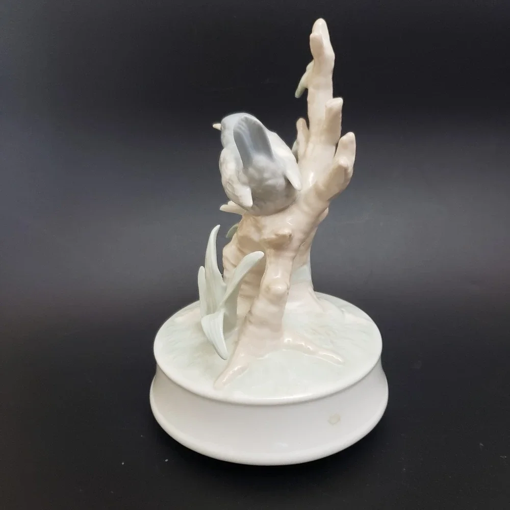 Vtg Otagiri Japan Bird On Branch Music Box 
